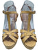 Lola Cruz Shoe Size 38 Beige Leather Upper Patent Ankle Buckle T Strap Sandals Beige / 38