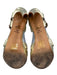 Lola Cruz Shoe Size 38 Gold Leather Upper Metallic Ankle Buckle T Strap Sandals Gold / 38