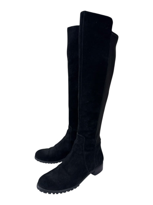 Michael Kors Shoe Size 8 Black Suede Upper Side Zip Elastic Back Round Toe Boots Black / 8