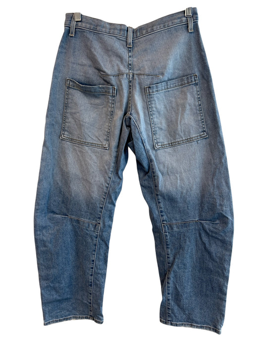 Nili Lotan Size 24 Light Wash Cotton Barrel Leg Pockets Zip Fly High Waist Jeans Light Wash / 24