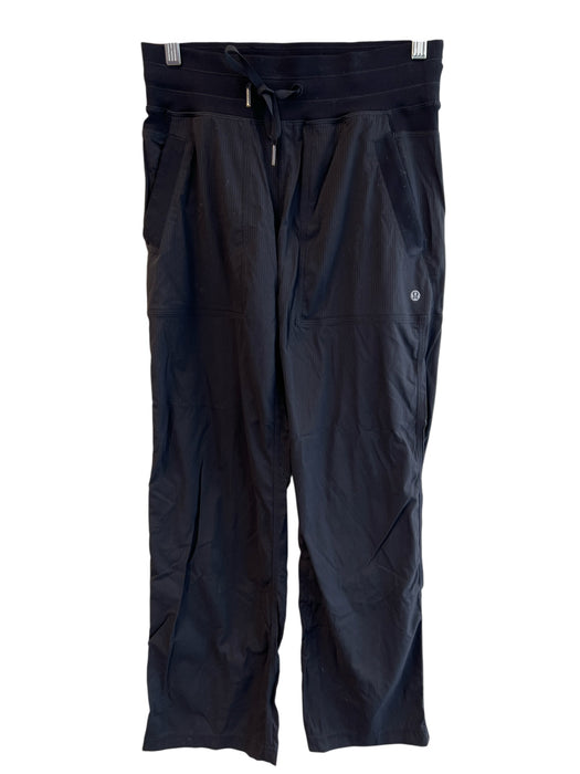 Lululemon Size 4 Black Nylon Blend Drawstring Waist Pockets Straight Leg Pants Black / 4