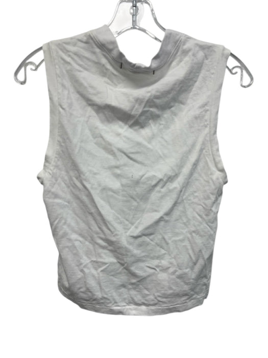 AMO Size XS White Cotton Sleeveless Lace Up Top White / XS
