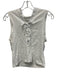 AMO Size XS White Cotton Sleeveless Lace Up Top White / XS