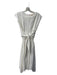 Rebecca Taylor Size 8 White Cotton Lined Cap Sleeve Round Neck Back Zip Dress White / 8