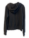 Aviator Nation Size S Black Cotton Zip Front Hoodie Stripe Long Sleeve Jacket Black / S
