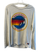 Aviator Nation Size M Beige Cotton Crew Neck Long Sleeve Logo Graphic Print Top Beige / M