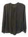 Rebecca Taylor Size 8 Black Silk Faux Wrap Long Sleeve V Neck Top Black / 8