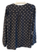 Joie Size M Black & White Silk V Neck Long Sleeve Polka dot Top Black & White / M