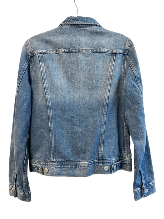 J Crew Size S Medium Wash Cotton Denim Collared Button Down Long Sleeve Jacket Medium Wash / S