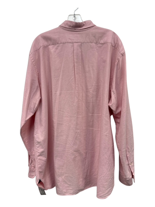 Polo Size XXL Pink Cotton Solid Oxford Button up Men's Long Sleeve Shirt Pink / XXL