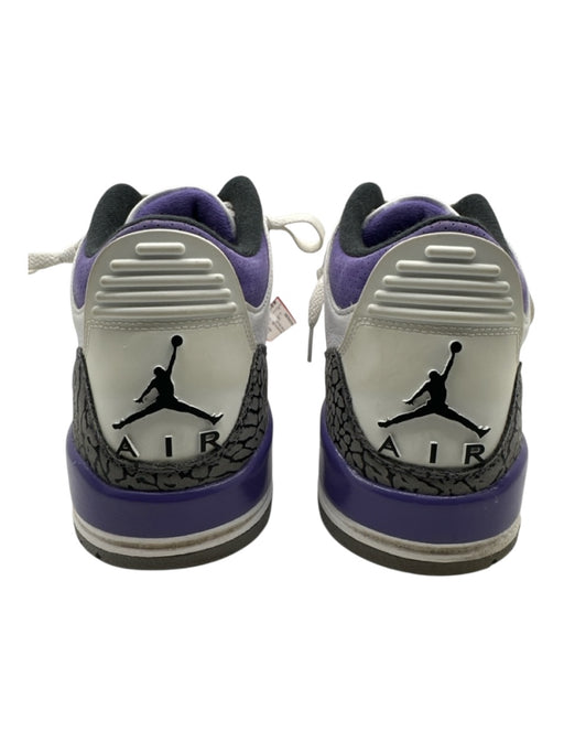 Jordan Shoe Size 12 White & Purple Leather Solid Sneaker Men's Shoes White & Purple / 12