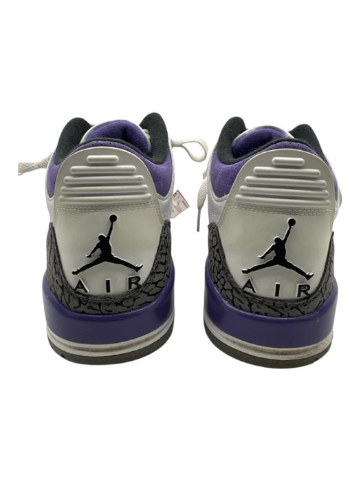 Jordan Shoe Size 12 White & Purple Leather Solid Sneaker Men's Shoes White & Purple / 12
