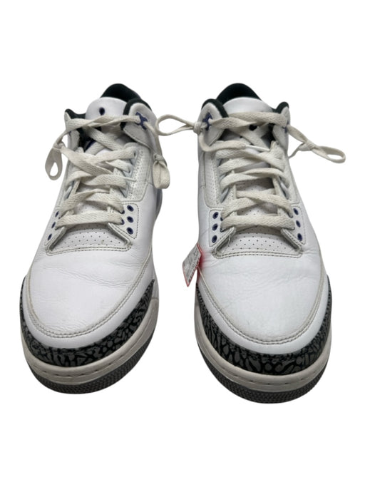 Jordan Shoe Size 12 White & Purple Leather Solid Sneaker Men's Shoes White & Purple / 12