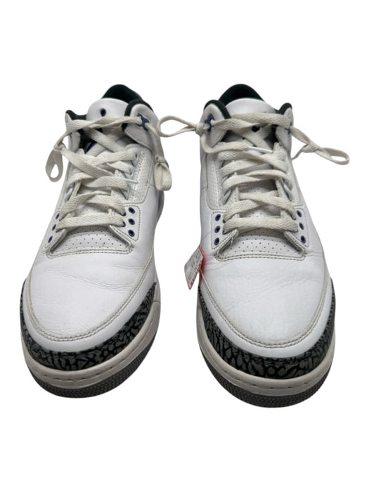 Jordan Shoe Size 12 White & Purple Leather Solid Sneaker Men's Shoes White & Purple / 12