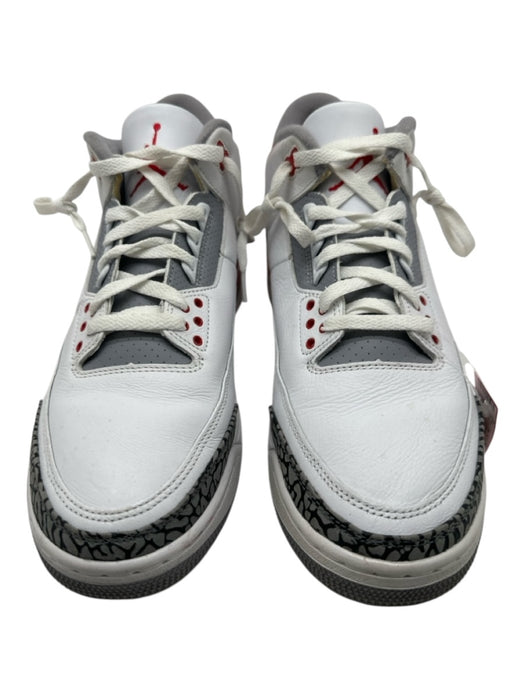 Jordan Shoe Size 12 AS IS White & Red Leather Solid Sneaker Men's Shoes White & Red / 12