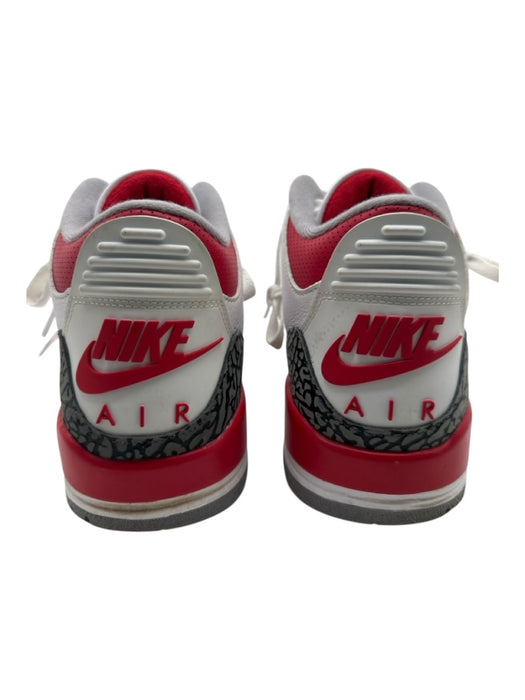 Jordan Shoe Size 12 AS IS White & Red Leather Solid Sneaker Men's Shoes White & Red / 12