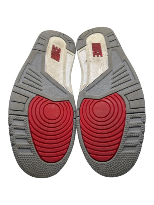 Jordan Shoe Size 12 AS IS White & Red Leather Solid Sneaker Men's Shoes White & Red / 12