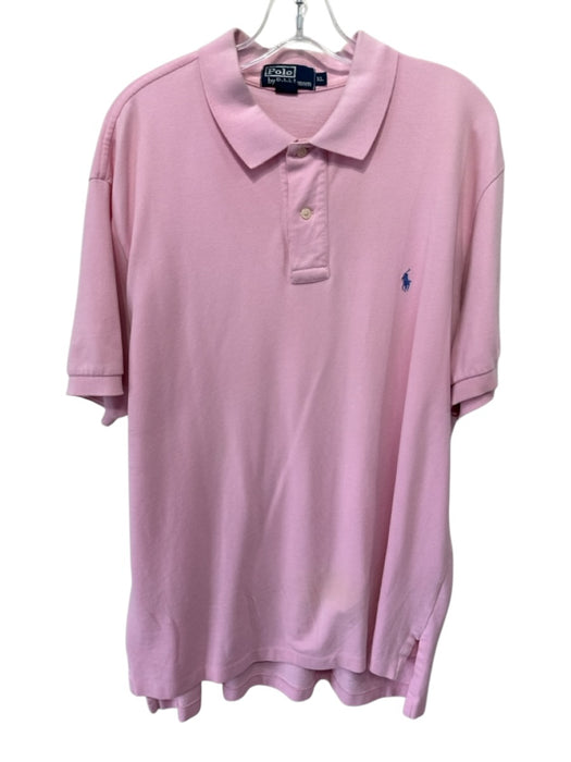 Polo Size XL Pink Cotton Solid Polo Men's Short Sleeve Pink / XL