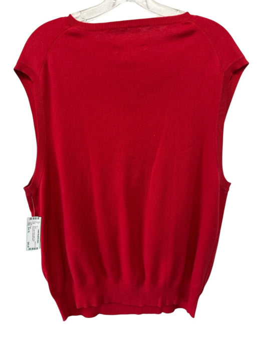 Polo AS IS Size Est XL Red Pima Cotton Solid Men's Vest Red / Est XL