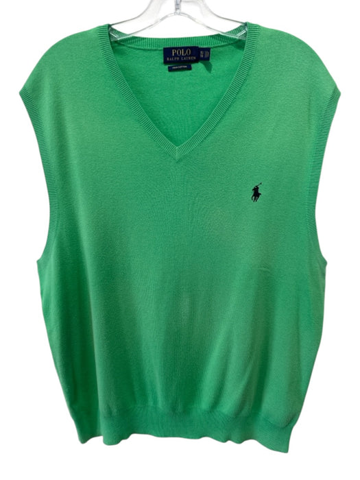Polo Size XL Green Pima Cotton Solid Men's Vest Green / XL