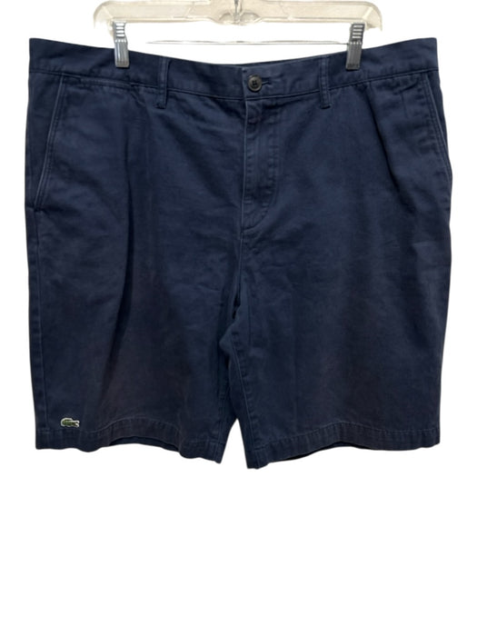 Lacoste Size 40 Navy Blue Cotton Solid Men's Shorts Navy Blue / 40