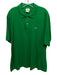Lacoste Size 7 Green Cotton Solid Polo Men's Short Sleeve Green / 7