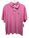 Lacoste Size 7 Light Pink Cotton Solid Polo Men's Short Sleeve Light Pink / 7