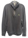 Lacoste Size XL Faded Black Cotton Blend Solid Quarter Zip Long Sleeve Shirt Faded Black / XL