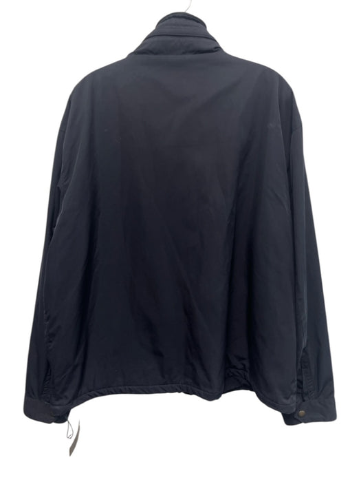 Polo Size XXL Navy Blue Synthetic Solid Zip UP Men's Jacket Navy Blue / XXL