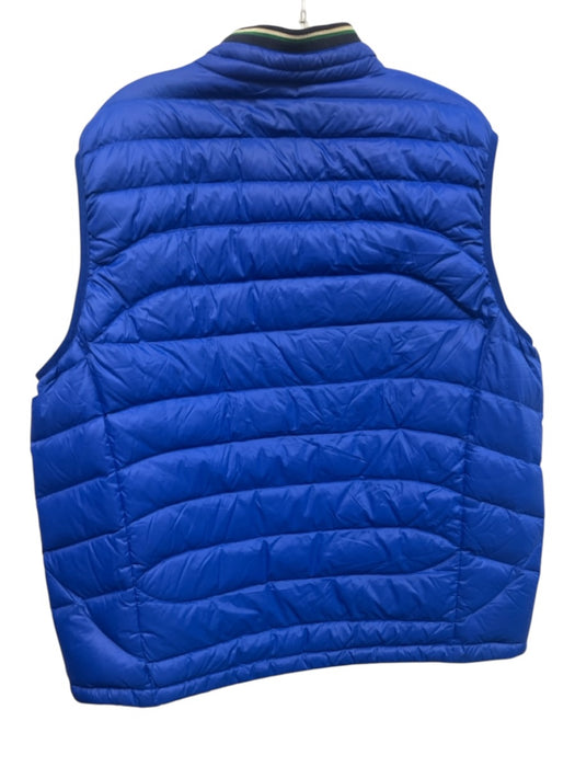 Polo Size Est L Blue Synthetic Solid Puffer Vest Men's Jacket Blue / Est L