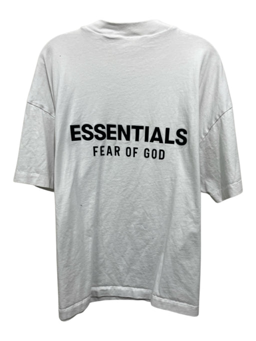 Essentials Size L White Solid Men's Short Sleeve White / L