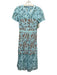 Self Portrait Size 2 Light Blue & Beige Polyester Blend Lace Overlay Maxi Dress Light Blue & Beige / 2