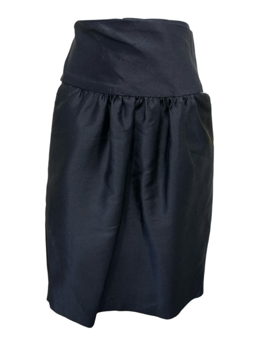 Harvey Faircloth Size 6 Navy Blue Tie Back Hook & Eye Knee length Skirt Navy Blue / 6
