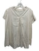 AVN Size 40 Beige Cotton seam detail short sleeve Top Beige / 40