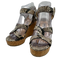 Jimmy Choo Shoe Size 36 Beige, Black & Tan Leather Snakeskin Embossed Sandals Beige, Black & Tan / 36