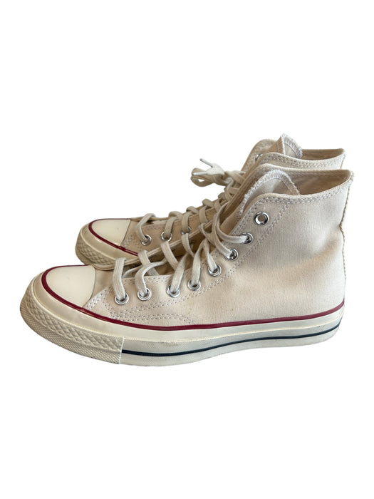 Converse Shoe Size 8.5 Beige Textile Rubber High Top Unisex Chuck Taylor Shoes Beige / 8.5