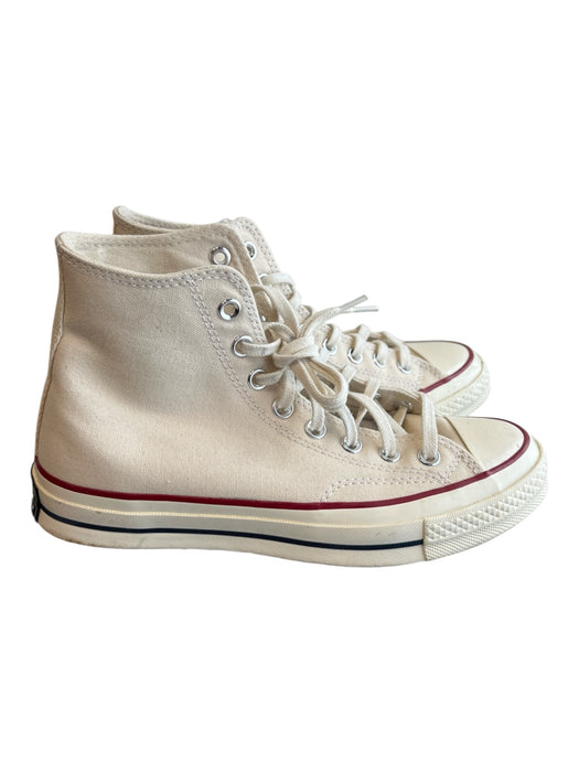Converse Shoe Size 8.5 Beige Textile Rubber High Top Unisex Chuck Taylor Shoes Beige / 8.5