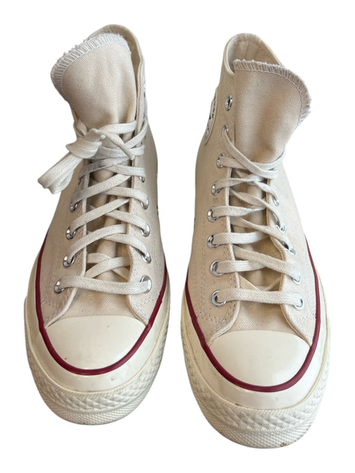 Converse Shoe Size 8.5 Beige Textile Rubber High Top Unisex Chuck Taylor Shoes Beige / 8.5