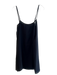 Theory Size 4 Black Silk & Metallic Semi Sheer Solid Slip Dress Black / 4