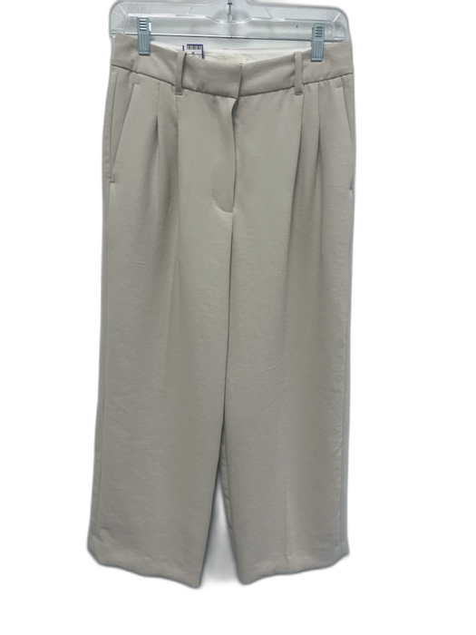 Wilfred Size 4 Beige Polyester Clasp & Zip close Stich Detail Wide Leg Pants Beige / 4