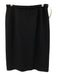 Giorgio Armani Size 46 Black Below Knee Side Zip Skirt Black / 46