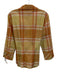 Lafayette 148 Size 8 Orange & Yellow Silk Checkered Long Sleeve Button Up Top Orange & Yellow / 8