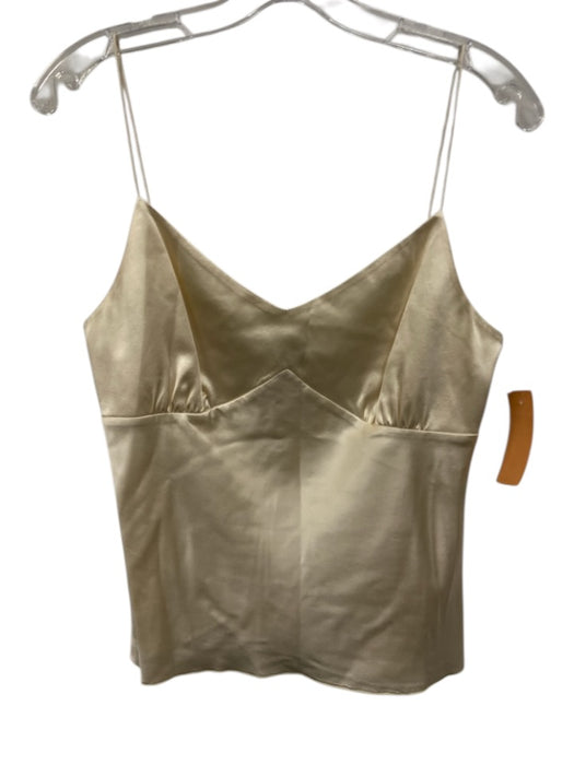 Etcetera Size 4 Beige Silk Sleeveless Tank Top Beige / 4