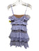 For Love & Lemons Size S Purple Polyester Sleeveless Lace Knit Mini Stars Dress Purple / S