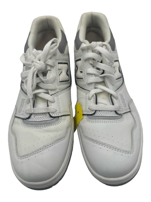 New Balance Shoe Size 12 Like New White & Gray Leather Solid Sneaker Men's Shoes 12