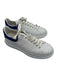 Alexander McQueen Shoe Size 45 White & Blue Leather Solid Sneaker Men's Shoes 45