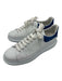 Alexander McQueen Shoe Size 45 White & Blue Leather Solid Sneaker Men's Shoes 45