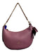 Cuoieria Fiorentina Dark Lilac Leather Gold hardware Top Zip Chain Strap Bag Dark Lilac / Medium