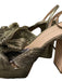 Loeffler Randall Shoe Size 8.5 Dark Gold Fabric Platform Open Toe Shoes Dark Gold / 8.5