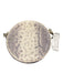 Kelly Wynne Gray & White Leather Circle Top Zip Chain Strap Animal print Bag Gray & White / S